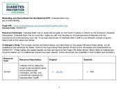 Marketing and Recruitment for the National DPP March Diabetes Alert Day Resources