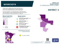 MN Congressional District 06 Stroke and Stroke Centers Map 118th Congress