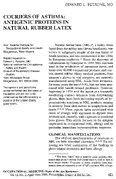 Couriers of Asthma Antigenic Proteins in Natural Rubber Latex
