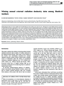 Missing Annual External Radiation Dosimetry Data Among Hanford Workers