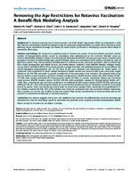 Removing the Age Restrictions for Rotavirus Vaccination A BenefitRisk Modeling Analysis