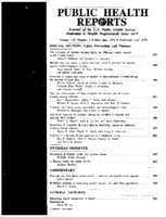 Public Health Reports  v 110 no 3  table of contents