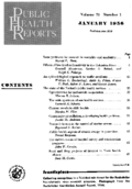 Public Health Report  v 71 no 1  table of contents