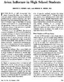 Asian influenza in high school students