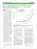 Most Published Research Findings Are FalseBut a Little Replication Goes a Long Way