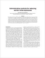 Administrative controls for reducing worker noise exposures