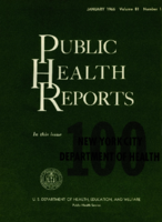 Public Health Reports  v 81 no 1 January 1966  cover