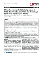 Molecular evidence for historical presence of knockdown resistance in Anopheles albimanus a key malaria vector in Latin America