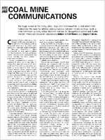 Coal Mine Communications