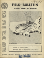 Malaria Control in War Areas field bulletin  August 1944