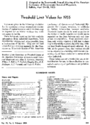 Threshold limit values for 1955