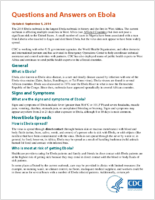 Questions and answers on Ebola
