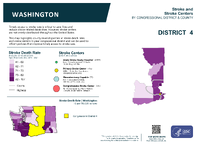 WA Congressional District 04 Stroke and Stroke Centers Map 118th Congress