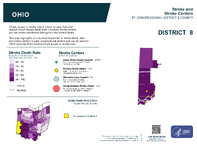 OH Congressional District 08 Stroke and Stroke Centers Map 118th Congress