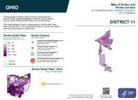 OH Congressional District 11 Stroke and Stroke Centers Map 119th Congress