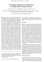 The Biphasic Stimulation of Proliferation of Leydig Cells by Estrogen Exposure