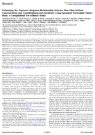 Estimating the ExposureResponse Relationship Between Fine Mineral Dust Concentration and Coccidioidomycosis Incidence Using Speciated Particulate Matter Data A Longitudinal Surveillance Study
