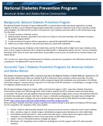 National Diabetes Prevention Program American Indian and Alaska Native Communities