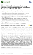 Saturated fat intake is associated with lung function in individuals with airflow obstruction results from NHANES 20072012