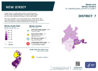 NJ Congressional District 07 Stroke and Stroke Centers Map 118th Congress
