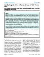 LowPathogenic Avian Influenza Viruses in Wild House Mice