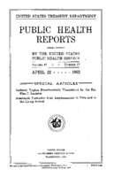 Public Health Reports  v 47 no 17  cover