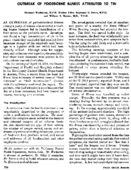 Outbreak of foodborne illness attributed to tin