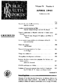 Public Health Reports  v 76 no 4 April 1961  table of contents