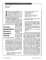 The Data Standardization Remedy In KassebaumKennedy