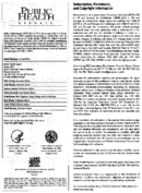 Public Health Reports  v 114 no 6   index and masthead