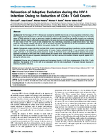 Relaxation of Adaptive Evolution during the HIV1 Infection Owing to Reduction of CD4 T Cell Counts