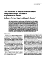 The potential of exposure biomarkers in epidemiologic studies of reproductive health