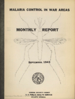 Malaria Control in War Areas monthly report  September 1943