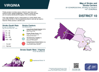 VA Congressional District 10 Stroke and Stroke Centers Map 119th Congress