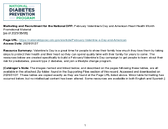 Marketing and Recruitment for the National DPP February Valentines Day and American Heart Health Month Promotional Material