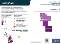 MI Congressional District 03 Stroke and Stroke Centers Map 119th Congress