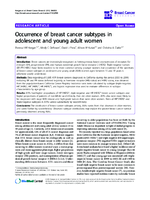 Occurrence of breast cancer subtypes in adolescent and young adult women