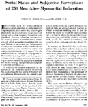 Social status and subjective perceptions of 250 men after myocardial infarction