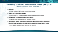Laboratory Outreach Communication System LOCS call January 22 2024
