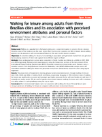 Walking for leisure among adults from three Brazilian cities and its association with perceived environment attributes and personal factors