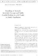 Hoarding of animals an underrecognized public health problem in a difficulttostudy population