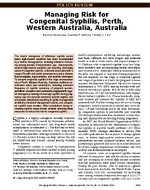 Managing Risk for Congenital Syphilis Perth Western Australia Australia