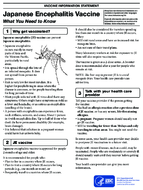 Japanese encephalitis vaccine  what you need to know