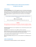 Multisystem inflammatory syndrome MIS associated with COVID19 case report form instructions