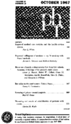 Public Health Reports  v 82 no 10 October 1967  table of contents