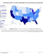 Confirmed COVID19 cases and deaths in US correctional and detention facilities by state 8272020