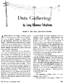 Data gathering by long distance telephone