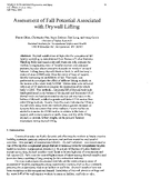 Assessment of Fall Potential Associated with Drywall Lifting
