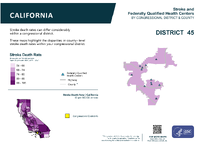 CA Congressional District 45 Stroke and Federally Qualified Health Centers Map 118th Congress