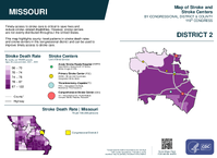 MO Congressional District 02 Stroke and Stroke Centers Map 119th Congress